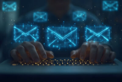 Digital Communication and Email Technology Concept for Modern Business Solutions Generative AI